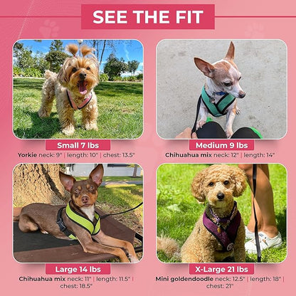 Gooby Comfort X Head In Harness - Pink, X-Large - No Pull Small Dog Harness Patented Choke-Free X Frame - Perfect on the Go Dog Harness for Medium Dogs No Pull or Small Dogs for Indoor and Outdoor Use