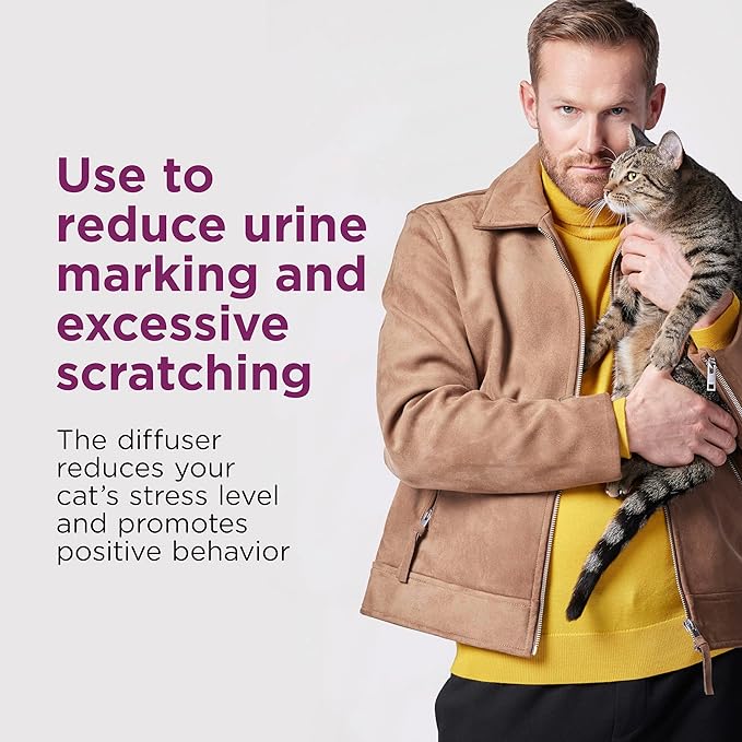Comfort Zone Cat Calming Diffuser Refill, 1 Pack – Cat Calming Pheromone Refills Help Reduce Anxiety, Stress, Scratching, Urine Marking, Aggression, (30-Day Refill, 30-Day Supply)