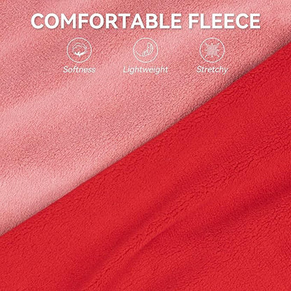cyeollo 2 Pack Medium Dog Fleece Sweater, Stretchy Sweatshirt Pullover Small Dog Vest with Reflective Stripe Pet Clothes Lightweight Pet Sweaters for Medium Dogs Size, Red & Fuschia XL