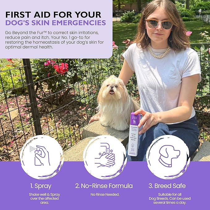 Vital Skin Therapy Spray for Dogs – Anti-Itch Spray for Dogs – Promotes Healing & Skin Repair – Soothing & Gentle First Aid with Aloe Vera, Oatmeal & Soothing Tea Tree Oil - 5.07 oz.