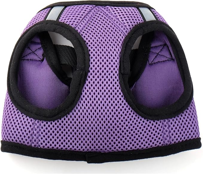 THE WORTHY DOG Step-in Dog Harness for Large Dogs, Comfortable Mesh, Reflective, Strong Hook and Loop Closure, Quick Release Buckle, Purple, XXX-Large