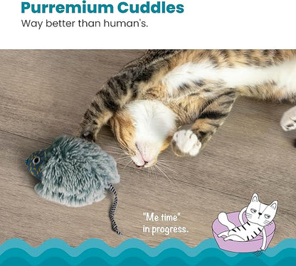 Catstages Nighttime Cuddle Plush Mouse Cat Toy with Catnip