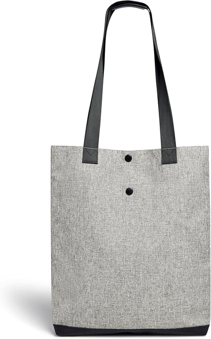 Cleverpup Park Pack 2-Piece Set Dog Gear Tote – Dog Travel Bag with 8 Pockets, Treat Pouch, Poop Bag Dispenser, Quick-Dry Ball Pocket, Collapsible Bowl, Perfect for Walks & Park Trips, Heather Grey