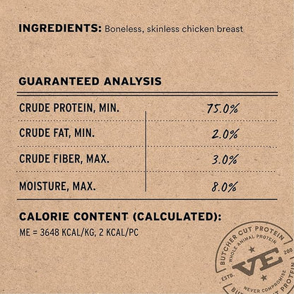 Vital Essentials Chicken Breast Cat Treats, 1 oz | Freeze-Dried Raw | Single Ingredient | Grain Free, Gluten Free, Filler Free