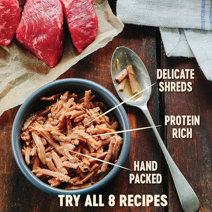 Wellness CORE Signature Selects Shredded Adult Wet Cat Food, Natural, Protein-Rich, Grain Free, 5.3 Ounce, 12 Pack (Chicken & Beef Entree)