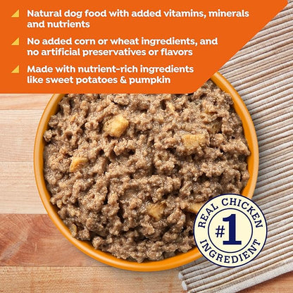 Nature’s Recipe Grain Free Wet Dog Food Chicken, Sweet Potato, and Pumpkin Recipe, 13 oz. Can (Pack of 12)