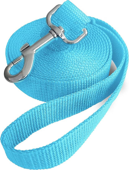 10ft Mint Blue Dog Leashes Long Line Training Leash,for Large,Medium and Small Dogs,Long Puppy Lead,for Training,Backyard,Camping,or Play,Great for Parks and Fetch (10FT, Mint Blue)