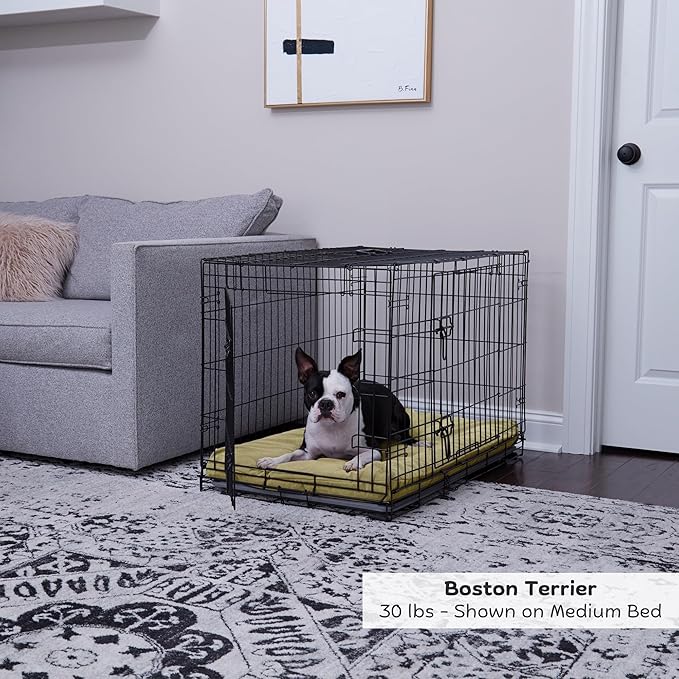 Happy Hounds Cooper Deluxe Reversible Crate Pad - Medium - Moss