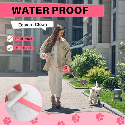 Waterproof Dog Leash 10ft, 16ft, 30ft, 50ft PVC Recall Long Line Dog Leash Beach Swimming Tracking Training Dogs Lead for Pet, Medium and Large Dogs
