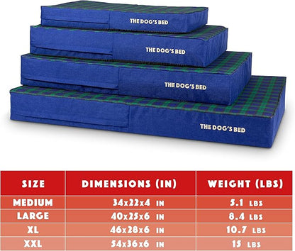 The Dog’s Bed Orthopedic Memory Foam Dog Bed, Medium Black Watch Tartan, Pain Relief Arthritis, Hip & Elbow Dysplasia, Post Surgery, Lameness Supportive, Waterproof Washable Cover, Veterinary Approved