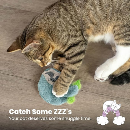 Catstages Petstages Purr Pillow Snoozin' Sloth Soothing Plush Cat Toy
