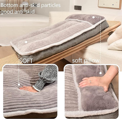 Dog Bed for Large Dogs, Dog Mattress with Pillow for Crate Kennel, Sofa pet Bed, Super Soft pet Bed for Medium, Jumbo, Small Dogs Breeds (Grey, Large-2:(36"x23"x3")