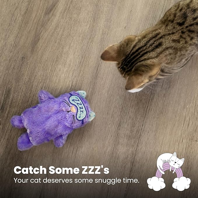 Catstages Purr Pillow Cat Toy – Plush Cat Toy with Touch-Activated Purr for Calming Cats & Kittens