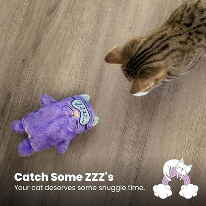 Catstages Purr Pillow Cat Toy – Plush Cat Toy with Touch-Activated Purr for Calming Cats & Kittens