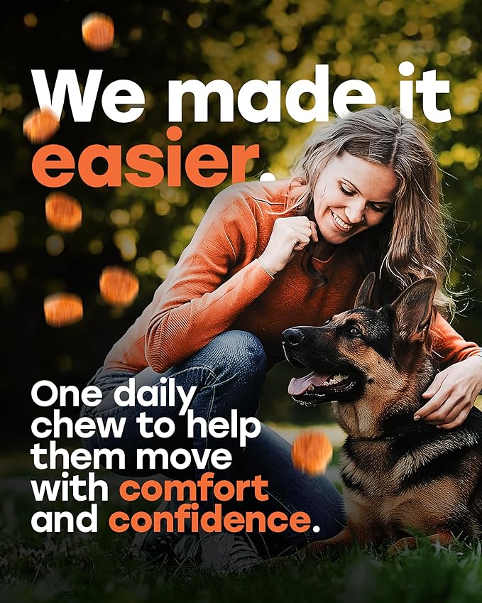 Glucosamine 500mg Hip & Joint Support Supplement for Dogs – Chondroitin, Collagen, MSM & Turmeric Chews – Supports Mobility, Flexibility & Joint Health for Large Breeds & Seniors