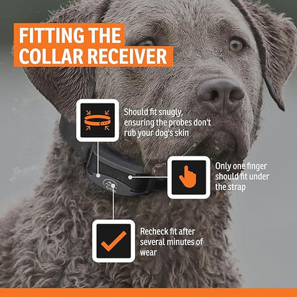 SportDOG NoBark SBC-R - Waterproof, Lightweight & Programmable Barking Correction Collar - Multiple Stimulation Levels for Outdoor Temperament Training - Black