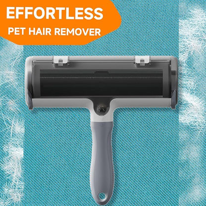 NVNAN Pet Hair Remover & Pet Grooming Gloves Set - Deshedding Brush for Cats/Dogs, Reusable Lint Roller Brush for Cats,Dogs - Furniture, Car, Couch, Clothes and Bedding