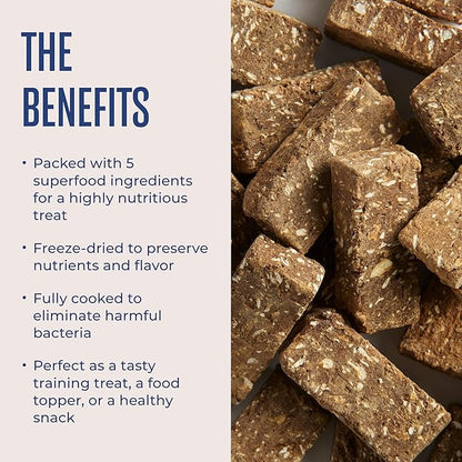 WagWell Freeze-Dried Treats - Beef, Sweet Potato, + Yogurt Recipe - Fully Cooked, High Protein Made in The USA - Minimally Processed & Vet Approved - Pack of 2