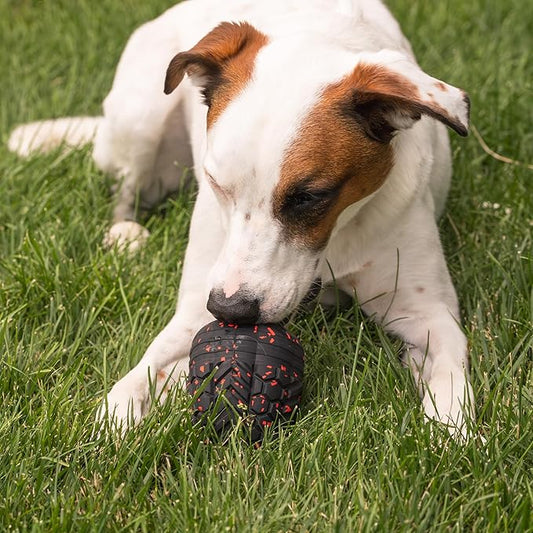 Chew King Supreme Durable Rubber Dog Toy for Aggressive Chewers, Treat-Dispensing Heavy-Duty Chew Toy with Safety Air Vent, Interactive Dog Toy for Training & Enrichment, XL 5.1" x 3.8"