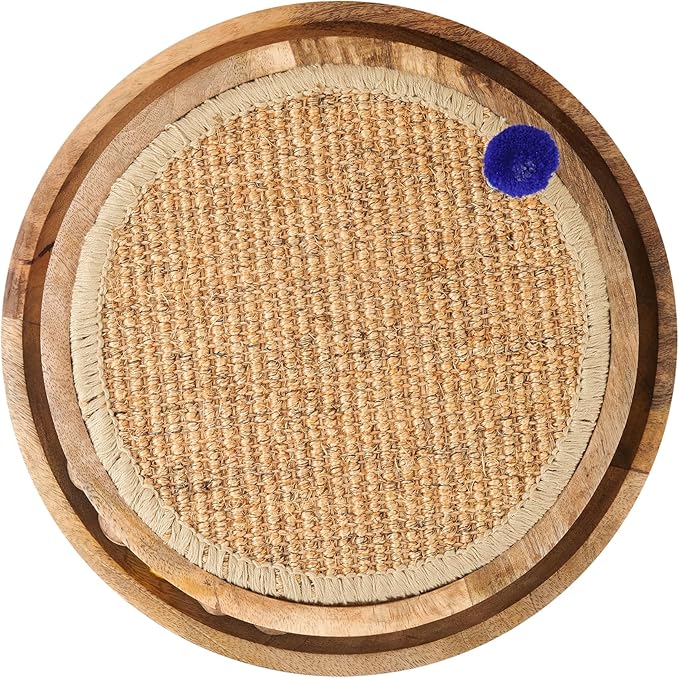 Interactive Cat Toy Natural Sisal Cat Scratcher Toys with Interactive Play Balls – Indoor Cat Scratch Pad for Furniture Protection, Exercise & Stress Relief