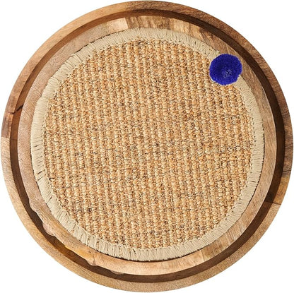 Interactive Cat Toy Natural Sisal Cat Scratcher Toys with Interactive Play Balls – Indoor Cat Scratch Pad for Furniture Protection, Exercise & Stress Relief
