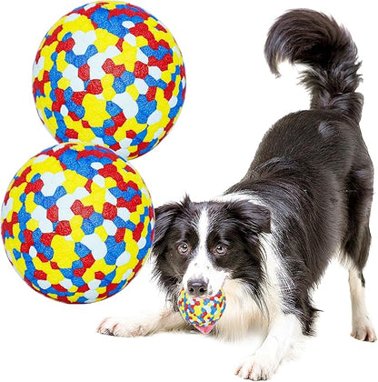 LIEVUIKEN Dog Balls Toys for Aggressive Chewers, Indestructible Durable Bouncy Floating Balls for Dogs to Fetch, Durable Solid Rubber Ball for Training Dog(2 Pack)