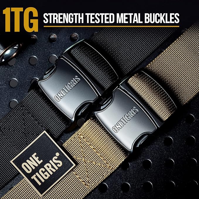 OneTigris Tactical Dog Harness with 5X Metal Buckle,Dog MOLLE Vest with Handle,No Pulling Front Clip,Hook and Loop Panel for Dog Custom Patch