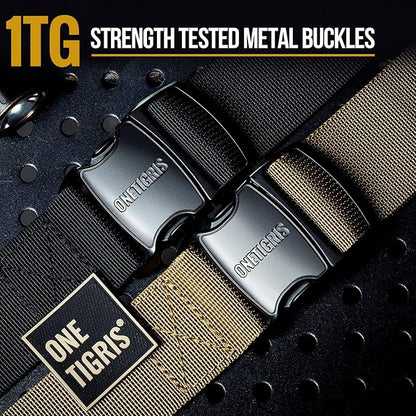 OneTigris Tactical Dog Harness with 5X Metal Buckle,Dog MOLLE Vest with Handle,No Pulling Front Clip,Hook and Loop Panel for Dog Custom Patch