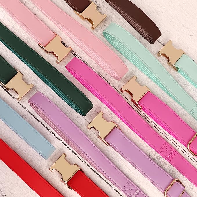 PET ARTIST Soft PU Leather Dog Collar and Leash Set, Bright & Stylish 5FT PU Leather Leash and Collar Set, Durable Pet Collars with Quick Release Metal Buckle for Large Dogs,Christmas Green,L(16-27")