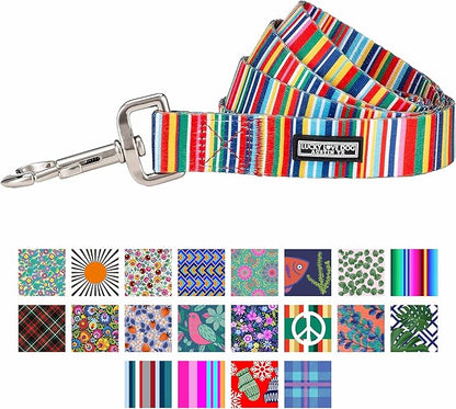 Lucky Love Dog Leash, Beautiful Vivid Patterns, Durable & Long Lasting (Hippie, Small)