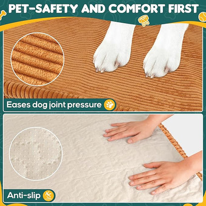 Dog Car Bed, Non-Slip Backseat Extender Pet Mat, Removable Washable Dog Bed for SUVs, Sedans & Trucks, Anti-Slip Travel Bed for Dogs, Easy Clean & Scratch-Proof & Comfort (Medium (50"L×24.6"W×2"H))