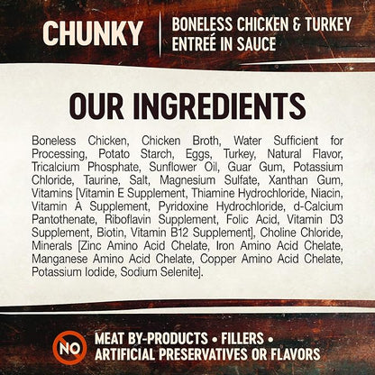 Wellness CORE Signature Selects Chunky Adult Wet Cat Food, Natural, Protein-Rich, Grain Free, 5.3 Ounce, 12 Pack (Chicken & Turkey)