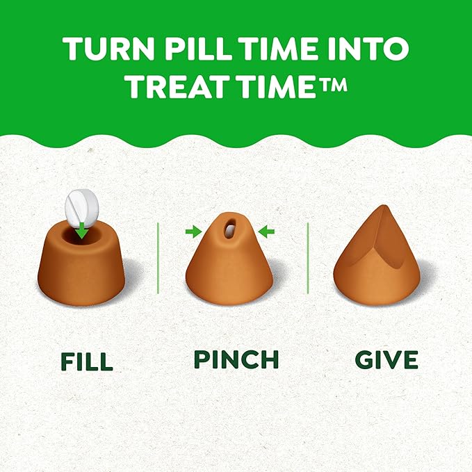 Greenies Pill Pockets for Dogs, Small Size Soft Dog Treats, Chicken Flavor, 3.2 oz. Pouch