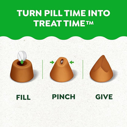 Greenies Pill Pockets for Dogs, Small Size Soft Dog Treats, Chicken Flavor, 3.2 oz. Pouch
