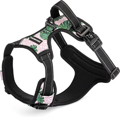 Lucky Love Dog No Pull Dog Harness, Adjustable and Easy to Walk, Cute Patterned Harness for Large Male & Female Dogs - Laguna, Large