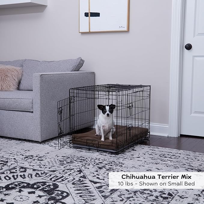 Happy Hounds Cooper Deluxe Reversible Crate Pad - Small - Latte