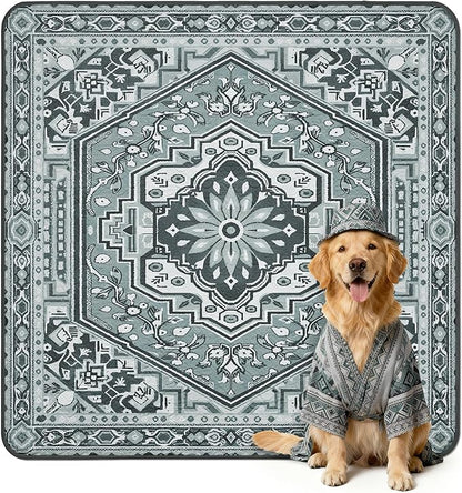 FXW Washable Pee Pads for Dogs, Puppy Pads with Super Absorbent, Specifically Designed for Rollick/Homeplus 24inch 8 Panels Dog Playpen, 63" Square, Boho Grey, 1 Pack