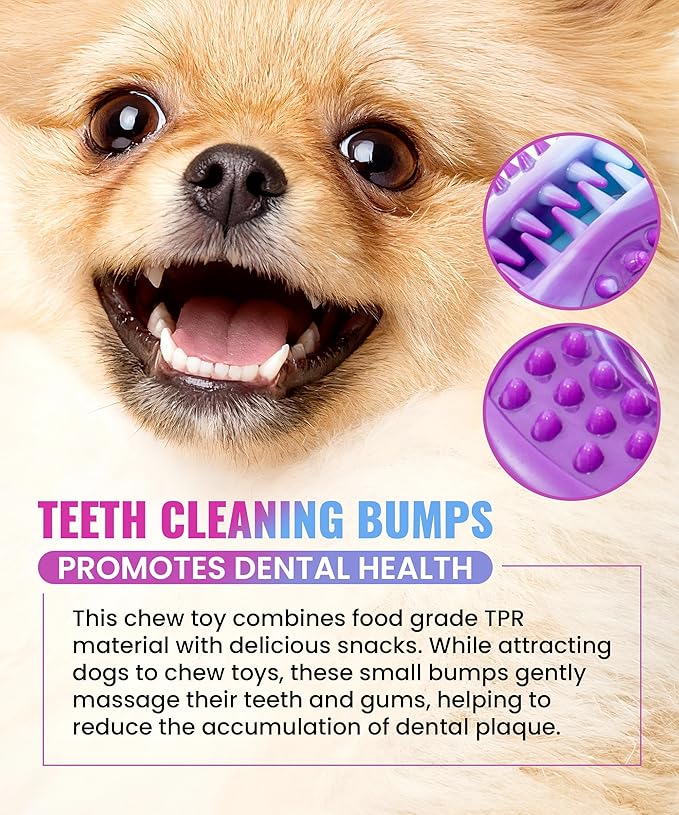 Tough Dog Puzzle Toys for Aggressive Chewers 3 Pack, TPR Safe Indestructible Dog Toy for Small, Medium Chewer Dogs, Keeps Dogs Busy