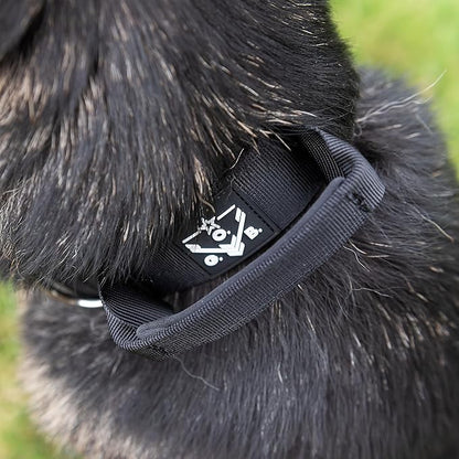 Operation Good Boy Tactical Dog Collar – Durable Military-Grade Nylon with Quick Release Buckle & Training Handle – Adjustable for Medium and Large Dogs (Black)
