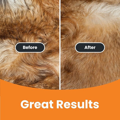 GoPets Self-Cleaning Slicker Brush for Dogs & Cats, Deshedding & Dematting Comb with Retractable Bristles, Undercoat Tool for Long Haired Dogs, Non-Slip Handle, Detangler for Mats & Shedding Fur