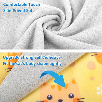 INKNOTE 27.5 Inch Cat Grooming wrap Velcro Fabric for Cats Cat wrap for Cutting Nails Pet Grooming Adhesive Restraint Cloth for Calming Anti-Runaway Scratch Bitten Multifunctional Supplies