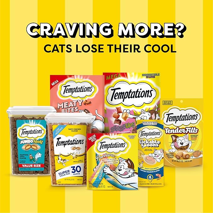 Temptations Creamy Puree Squeezable Lickable Wet Cat Treats with Tuna, 0.42 oz. Tubes, 4 Count, Pack of 11 (44 Total)