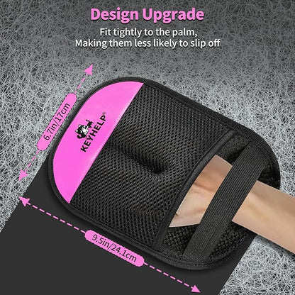 KEYHELP Pet Hair Removal Glove for Dogs & Cats, Newly Upgraded Reusable Electrostatic Pet Hair Glove, Pet Hair Remover Tool for Clothing, Couch, Bed, Carpet, Car Seat（Pink）