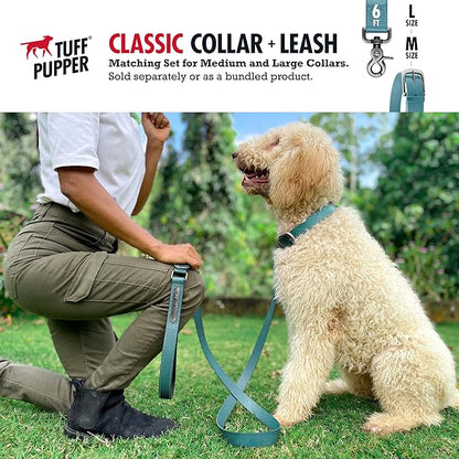 Tuff Pupper Classic Heavy Duty Dog Collar | 10x Stronger Than Leather | 100% Waterproof & Odor Proof Dog Collar | Tough Rust-Proof All Metal Hardware