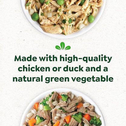 Greenies Smart Topper High Protein Wet Mix-in for Dogs, Chicken, Peas, Apples, and Brown Rice Recipe & Duck, Broccoli, Carrots and Barley Recipe Variety Pack with Whole Grains, 8 Trays of 2oz.