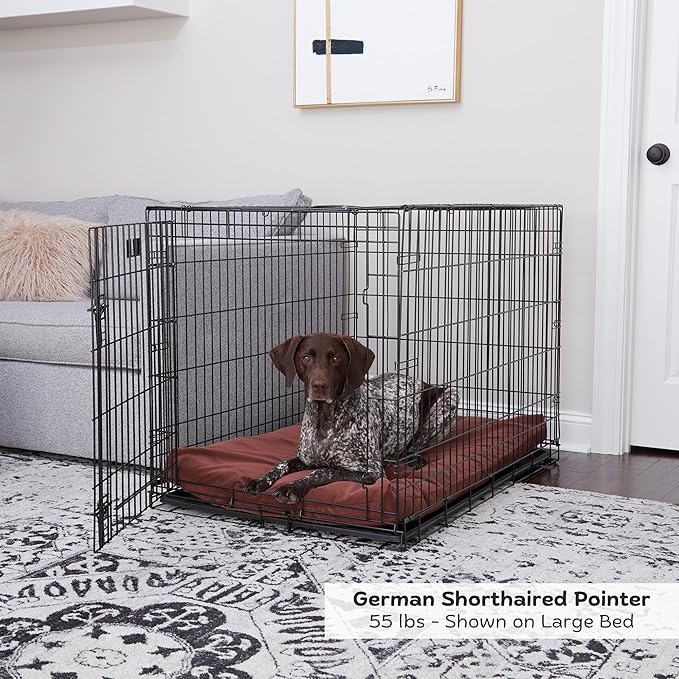 Happy Hounds Cooper Deluxe Reversible Crate Pad - Large - Burgundy