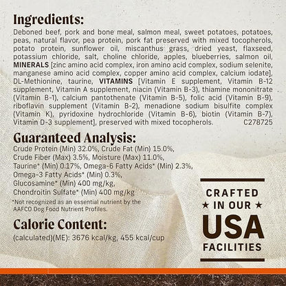 Merrick Premium Grain Free Dry Adult Dog Food, Wholesome And Natural Kibble, Real Texas Beef And Sweet Potato - 10.0 lb. Bag