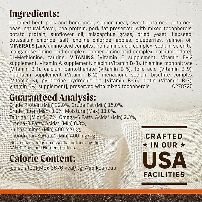 Merrick Premium Grain Free Dry Adult Dog Food, Wholesome And Natural Kibble, Real Texas Beef And Sweet Potato - 22.0 lb. Bag
