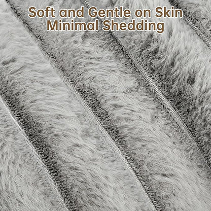 Vhen When Donut Dog and Cat Bed, Luxurious Comfortable Faux Rabbit Fur Pet Beds, Round Anti-Anxiety Calming Puppy Kitten Bed with Anti-Slip Bottom for Small Medium Dogs & Cats(36", Grey)