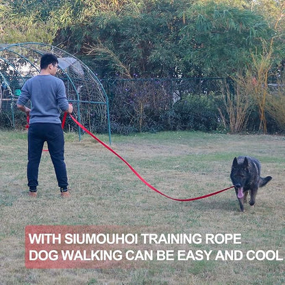 Dog/Puppy Obedience Recall Training Agility Lead - 15ft 20ft 30ft 40ft 50ft Training Leash - Great for Play, Camping, or Backyard - Red 20ft (20Feet, Red)